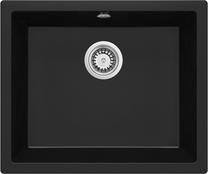 Virtuves izlietne Deante Corda Flush ZQA_N10F, granīts, 55 cm x 46 cm x 19 cm, nero krās.
