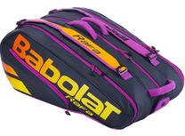 Tenisa soma Babolat Pure Aero Rafa X12, melna krās./oranža krās./violeta krās., 73 l