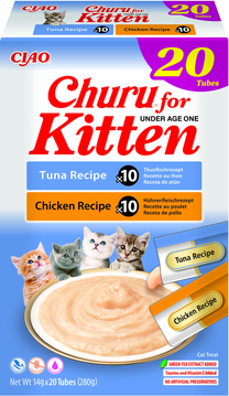 Skanėstas katėms Inaba Churu Kittens, vištiena/tunas, 0.014 kg, 20 vnt.