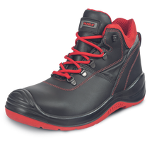Darbo batai vyrams Panda Safety Asphalt S2 PS FO HRO SR, be aulo, be pašiltinimo, juoda sp./raudona sp., 47 dydis