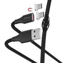 Kabelis Hama USB, Micro USB, 1 m, melna krās.