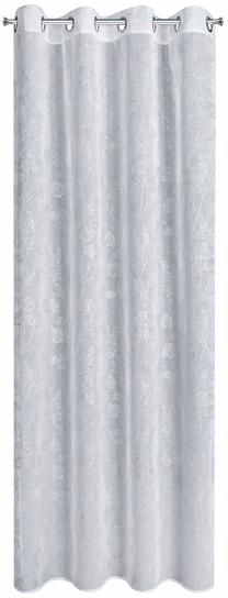 Dieninė užuolaida Juni, balta sp./sidabro sp., 140 cm x 250 cm