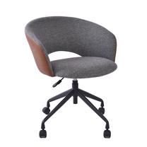 Töötool Home4you Karina 38913, 62 x 60 x 68 - 78 cm, hall v./hele pruun v.