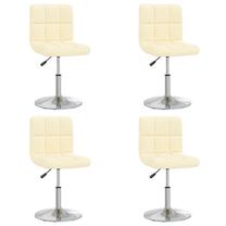 Krēslu komplekts VLX 334193, krēmkrāsa, 43 cm x 40 cm x 71 - 85.5 cm, 4 gab.