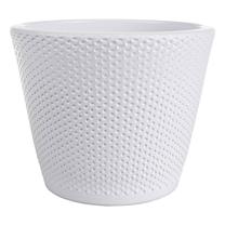 Gėlių vazonas Cermax 21313/B, keramika, Ø 14 cm, balta sp.