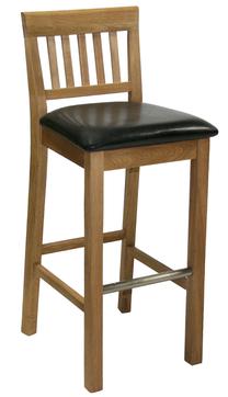 Baro kėdė Home4you Laura, ąžuolo/ruda, 40 cm x 40 cm x 99 cm