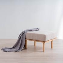 Pufas Homla Seri 226246, smėlio sp., 74 cm x 60 cm x 43.5 cm