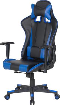 Игровой стул Beliani Gamer, 71 x 71 x 123 - 135 см, черный цв./синий цв.