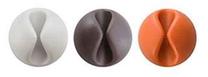 BlueLounge Cable Organizer x 6 White/Brown/Orange
