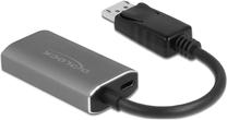 Adapteris Delock HDMI - DisplayPort 1.4 8K 63118 HDMI female, DisplayPort 1.4, 0.2 m, juoda sp./pilka sp.