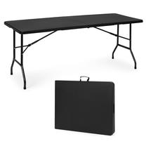 Lauko stalas ModernHome, juoda sp., 180 cm x 74 cm x 74 cm