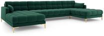 Sofa Micadoni Home Mamaia Panoramic, žalia sp., 383 x 185 cm x 75 cm