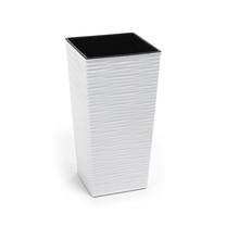 Puķu pods Finezija Dluto 593 05, plastmasa, 35 cm x 35 cm, Ø 35 cm, balta krās.