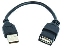 Vads Gembird USB 2.0 A male, USB 2.0 A female, 0.15 m, melna krās.