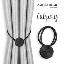 Аксессуары для штор AmeliaHome Calgary, черный цв., 2 шт.