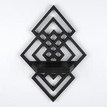 Sieninė lentyna Kalune Design MEH111, juoda sp., 27 cm x 18 cm x 7 cm