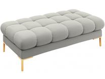 Pufas Micadoni Home Mamaia, aukso sp./šviesiai pilka sp., 133 cm x 62 cm x 41 cm