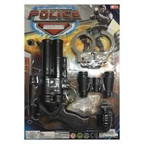 Policista rotaļlietas Super Police, melna krās./pelēka krās.