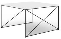 Журнальный столик ADRK Nelia, белый цв./черный цв., 75 см x 75 см x 43 см