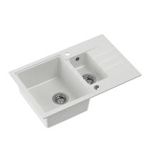 Кухонная мойка Quadron Peter 156, гранит, 78 см x 50 см x 20 см, snow white цв.