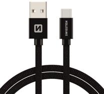 Vads Swissten USB - USB-C, USB/USB-C, 120 cm, melna krās.
