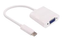 Adapteris MicroConnect USB3.1CVGAW USB Type-C, VGA, 0.2 m, balta krās.