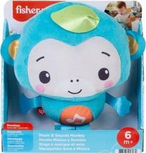 Развивающая игра, обезьяна Mattel Fisher Price Music & Sounds, 16.8 см, синий цв.