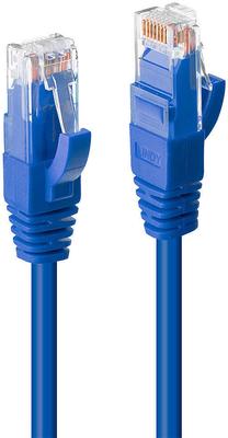 Сетевой кабель Lindy RJ-45, RJ-45, 0.5 м, синий цв.