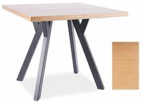 Stalas išskleidžiamas Merlin, ąžuolo sp./juoda sp., 90 - 240 cm x 90 cm x 76 cm