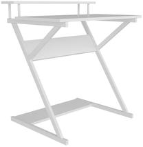 Rašomasis stalas su lentyna Kalune Design Orion, 80 cm x 60 cm, 87 cm, balta sp.