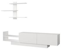 Svetainės baldų komplektas Kalune Design Egemen, vidaus, balta sp.