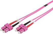 Оптический кабель Digitus Professional Patch DK-2522-02-4 SC Duplex, SC Duplex, 2 м, розовый цв.