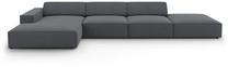 Kampinė sofa Micadoni Home Jodie 5 Seats, tamsiai pilka sp., kairinė, 341 x 166 cm x 70 cm