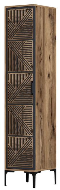 Skapis Kalune Design Kumsal P, antracīta krās./valriekstu krās., 47.5 cm x 40 cm x 201.4 cm