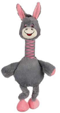 Žaislas šuniui, pliušinis Flamingo Noze Donkey 521990, 9.5 cm, pilka sp.