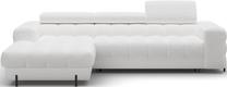 Kampinė sofa Felro Royal 01, balta sp., kairinė, 181 x 285 cm x 93 cm