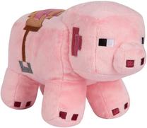 Mīkstā rotaļlieta Jinx Minecraft Adventure Saddled Pig, rozā krās., 25 cm