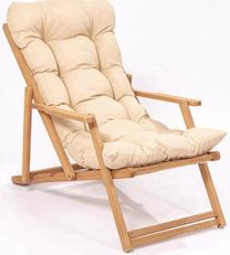 Lauko kėdė Kalune Design 644MYD1108, kreminė sp./ruda sp., 48 cm x 66 cm x 110 cm