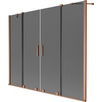 Dušas siena Mexen Velar Duo, 190 cm x 150 cm, vara krās./grafīta krās./rūdītais