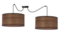 Valgusti lagi Candellux Lighting Legno P, E27, 2 x 40 W, pruun v. / must v., 30 x 15 cm