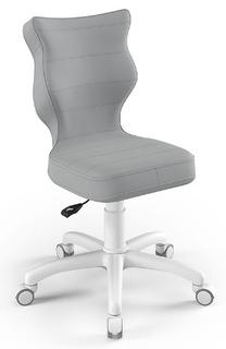 Laste töötool Petit VT03 Size 3, 30 x 55 x 71.5 - 77.5 cm, valge v./hall v.