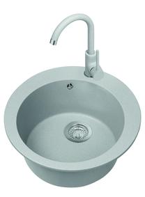 Кухонная мойка Alveus Victoria 9811081K, гранит, 50.5 см x 50.5 см x 20.6 см, серый loft цв.