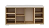 Suoliukas su batų lentyna Kalune Design Babil 475OLV1817, ruda sp./balta sp., 35 cm x 110 cm x 57.8 cm