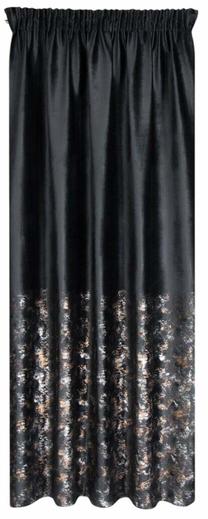 Nakts aizkari Mariela, melna krās., 140 cm x 270 cm