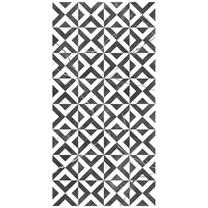 Flīzes, keramika Seramiksan 642509, 50 cm x 25 cm, balta krās./melna krās.