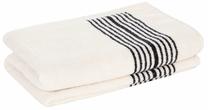 Vannas dvielis Homla Rander 704802, balta krās./melna krās./brūngans krās., 130 cm x 70 cm