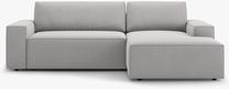 Kampinė sofa - lova Micadoni Jodie MIC_RCF_78_F1_JODIE4, šviesiai pilka sp., dešininė, 246 x 151 cm x 86 cm