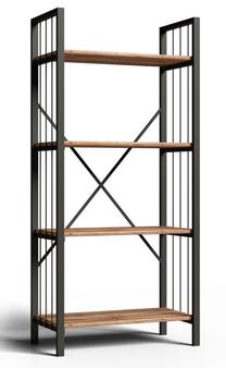 Pastatoma lentyna Kalune Design Bookshelf GGMBTLKTP001, juoda sp., 150 cm x 60 cm x 30 cm