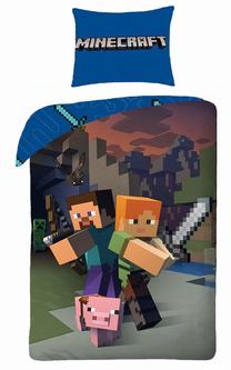 Детский комплект постельного белья Minecraft MNC-020BL, многоцветный, 140 x 200 cm