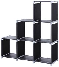Pastatoma lentyna Songmics Storage Shelves, juoda/pilka, 106 cm x 32 cm x 110 cm